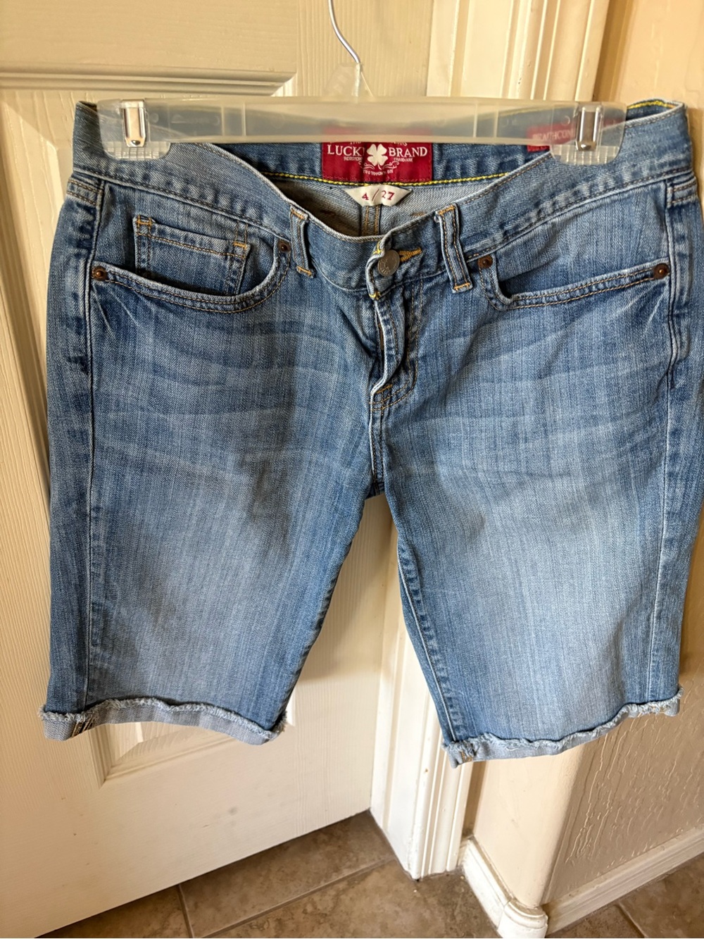 Lucky Brand Faded Blue Denim Bermuda Shorts
